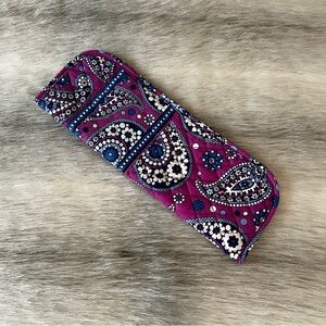 VERA BRADLEY Boysenberry 2011 Hot Tools Flat Iron Travel Case Purple Blue Y2K